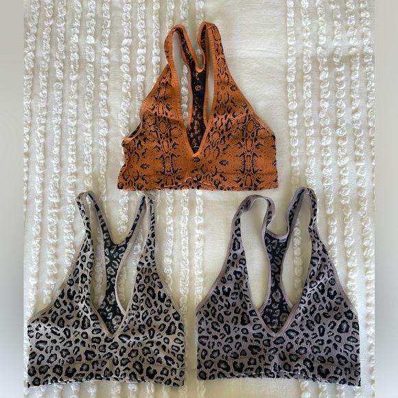 Free People Other - Free People Animal Print bralette bundle SIZE XS/S